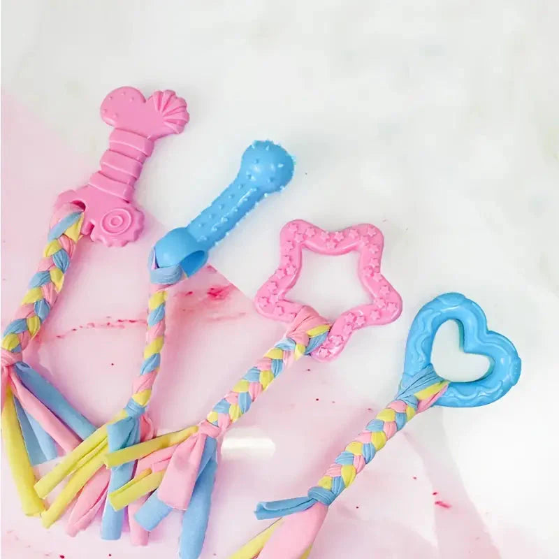 6-Pack: Puppy Teething Chew Toys with Interactive Ropes