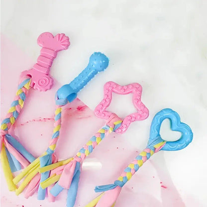 6-Pack: Puppy Teething Chew Toys with Interactive Ropes